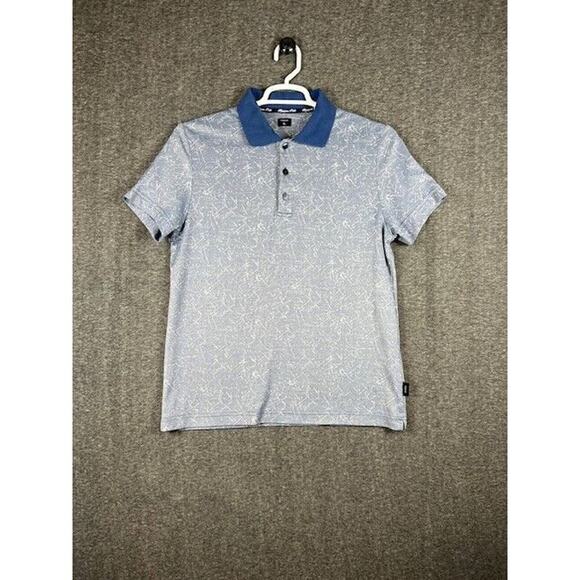 Maicom Polo Mens XL Blue Patterned Shirt - Picture 1 of 5